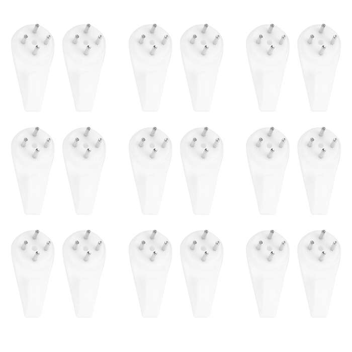 16 Pieces 6 Inch Invisible Plate Hangers with 18 Pieces Wall Hooks