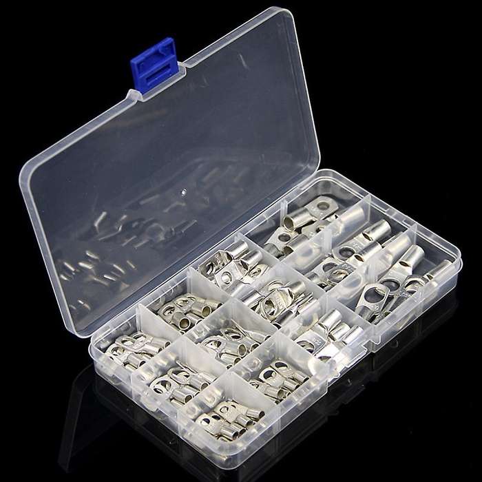 220pcs Copper Cable Lug Ring Terminal Kit Box Sc4-sc25 Tinned Cable
