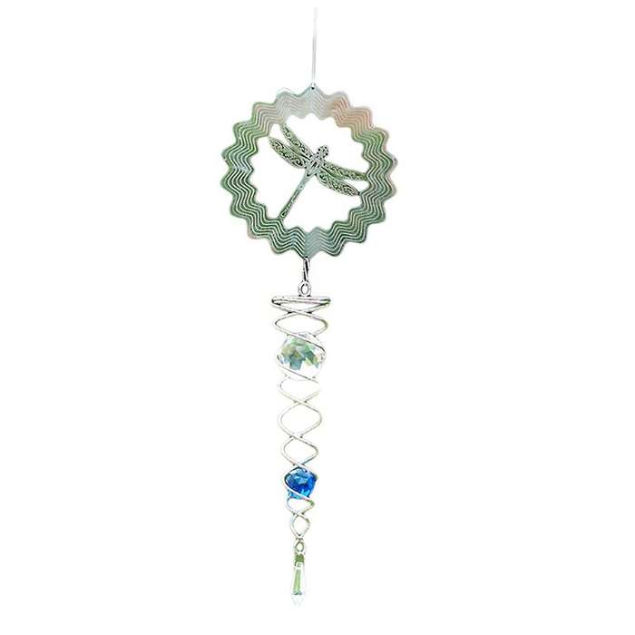 3d Metal Stainless Steel Wind Chimes Spiral Phoenix Tail (dragonfly)