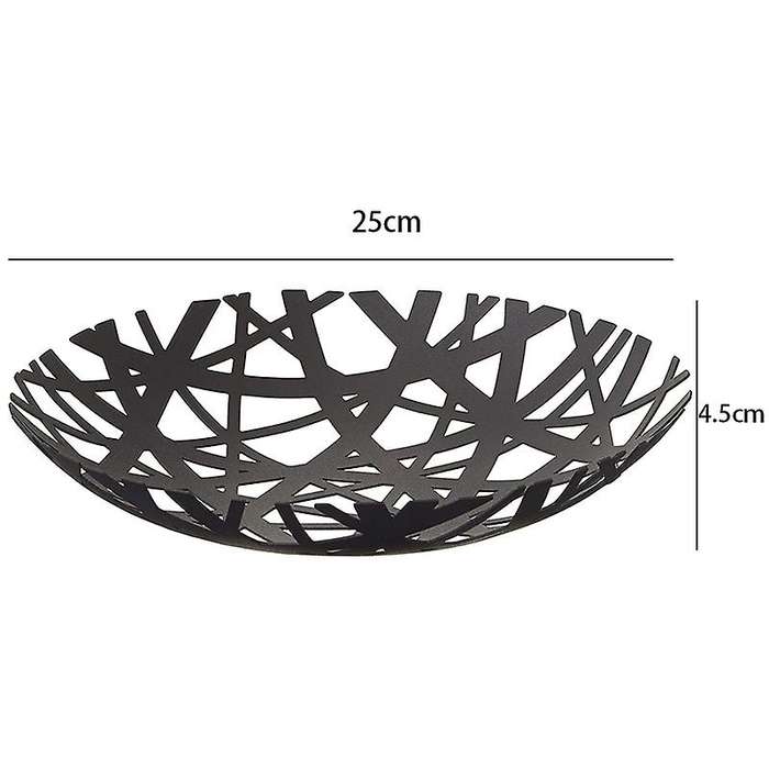 2498 Tower Fruit Bowl - Modern Kitchen Counter Basket Holder,black