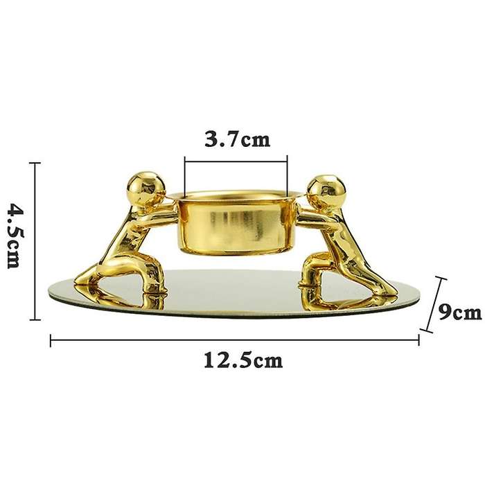 Candle Holder Stainless Steel Candle Holder Decoration, Gold