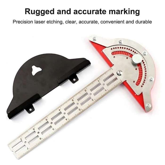 T-type Woodworkers Edge Ruler Protractor Woodworking Ruler -10inch