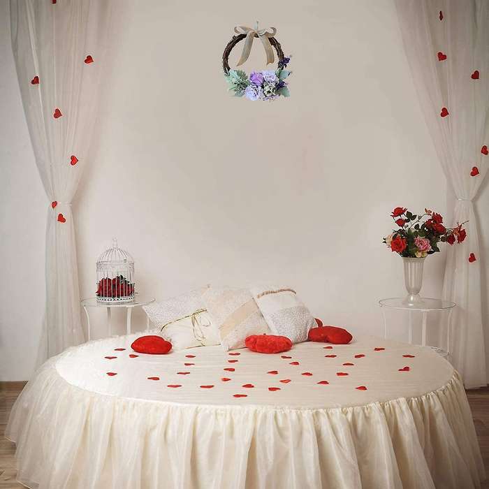 Artificial Rose Flower Hydrangea Wreath for Wedding Party Home Decor