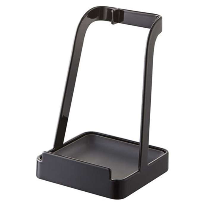 Pot Lid Rack Rest Stand Spoon Holder Pot Lid Shelf Cooking Black