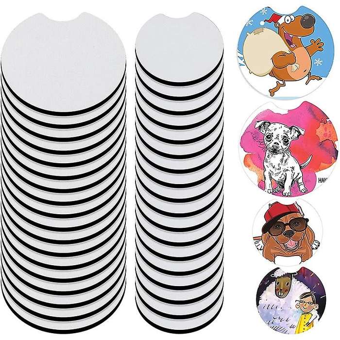 Sublimation Car Coasters Blanks 2.75 /4 Inch for Diy Craft Supplies