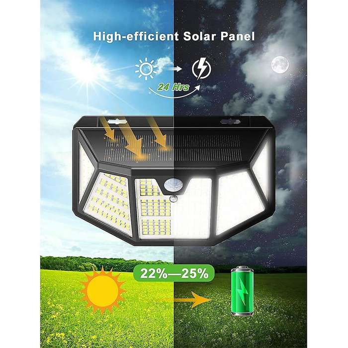 Solar Light Outdoor 310 Led Bright with Motion Sensor,3 Lighting