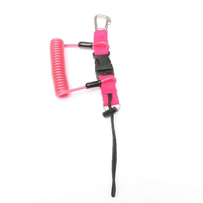 Scuba Diving Lanyard Anti-lost Spiral Spring Coil Lanyard,pink