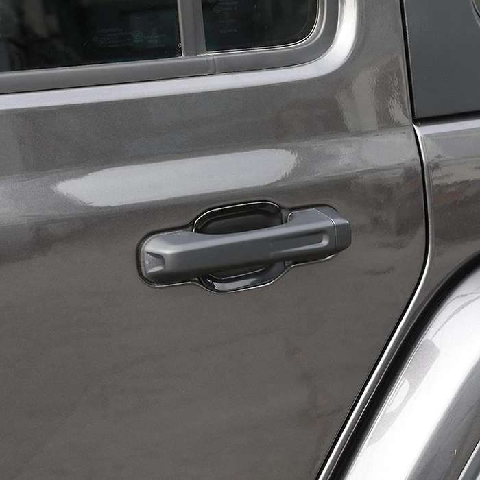 Exterior Door Handle Bowl Trims Accessories Black 5pcs