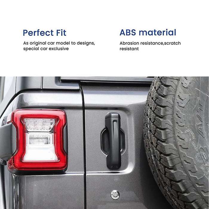 Exterior Door Handle Bowl Trims Accessories Black 5pcs