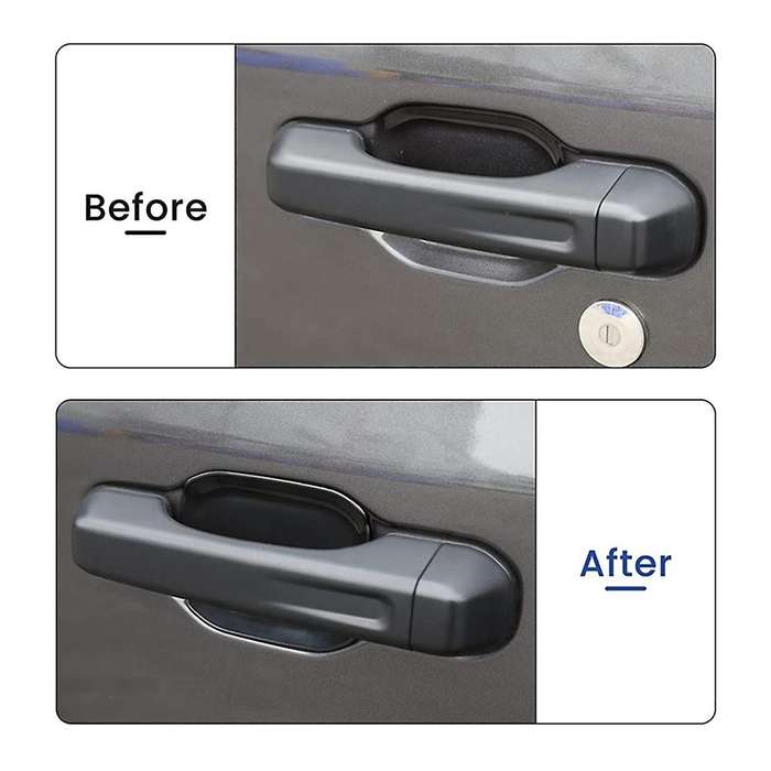 Exterior Door Handle Bowl Trims Accessories Black 5pcs
