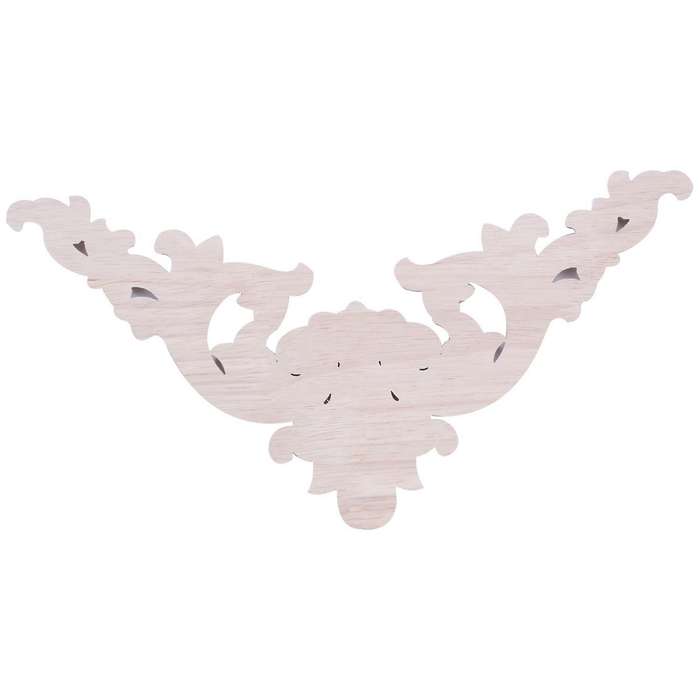 Rubber Wood Floral Carving Applique Cabinet Figurines 59 X 17cm