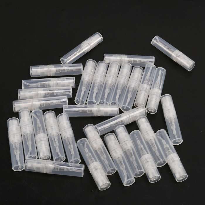 90pcs Clear 2ml Atomizer Plastic Bottle Spray Disposable Bottle