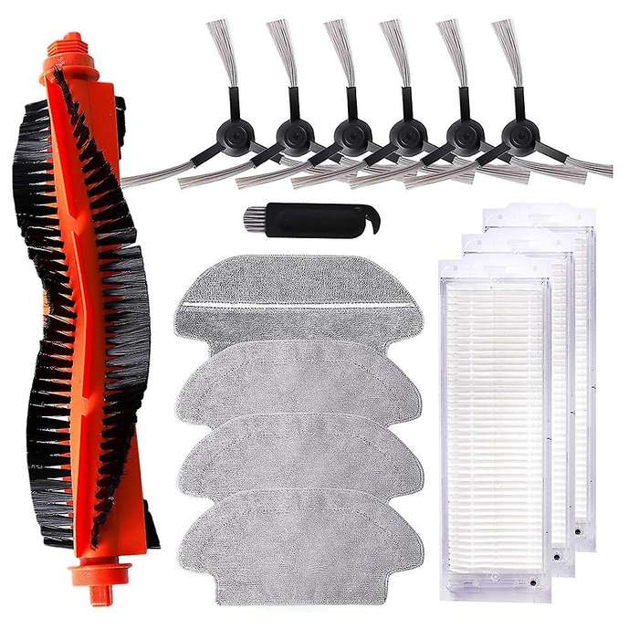 15pcs Competible for Xiaomi Mi Robot,main Side Brush Hepa Filter Mop