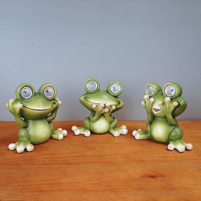 Garden Solar Lights Decor Frog Garden Lights for Walkway Pathway C
