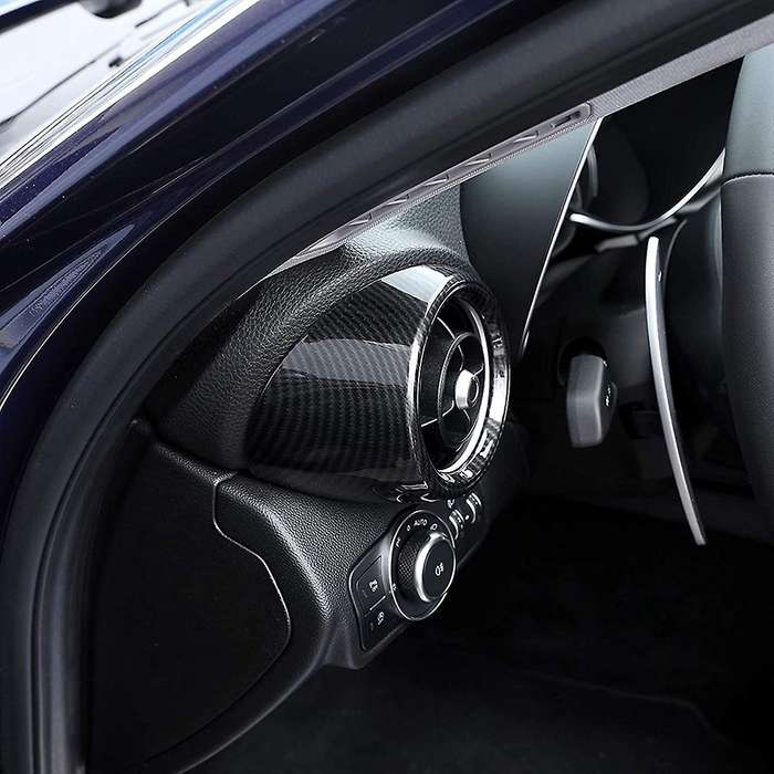 Front Side Air Conditioning Vent Outlet Cover Frame, Abs Carbon Fiber
