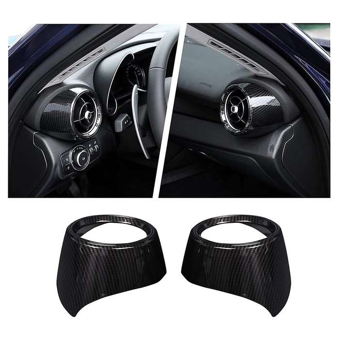 Front Side Air Conditioning Vent Outlet Cover Frame, Abs Carbon Fiber