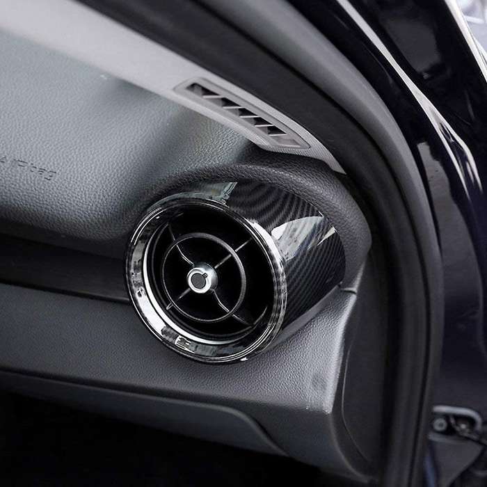 Front Side Air Conditioning Vent Outlet Cover Frame, Abs Carbon Fiber