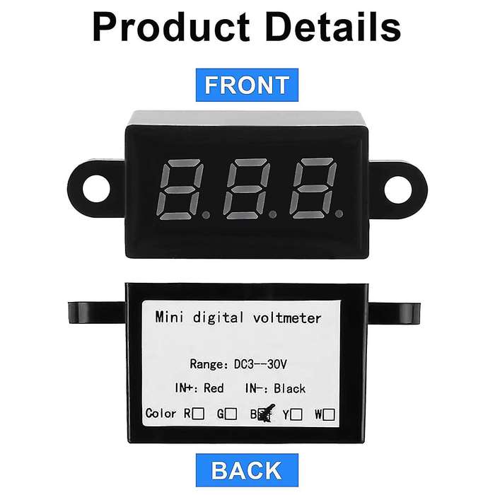 Digital Dc Voltmeter 0.28 Inch 2 Wire Dc 3.0v-30v Digital Voltmeter