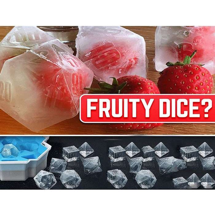 Dice-shaped Ice Dice Silicone Mold with 7 Ice Dice Decoration Kitchen