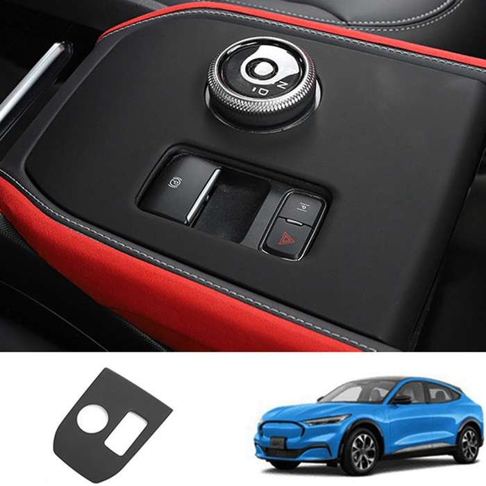 Matte Black Central Gear Panel Interior for Ford Mustang Mache 21-22
