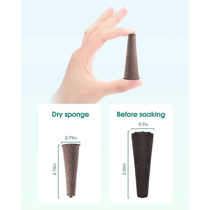 50 Pack Grow Sponges, Seed Starter Pods Replacement Root , Refill