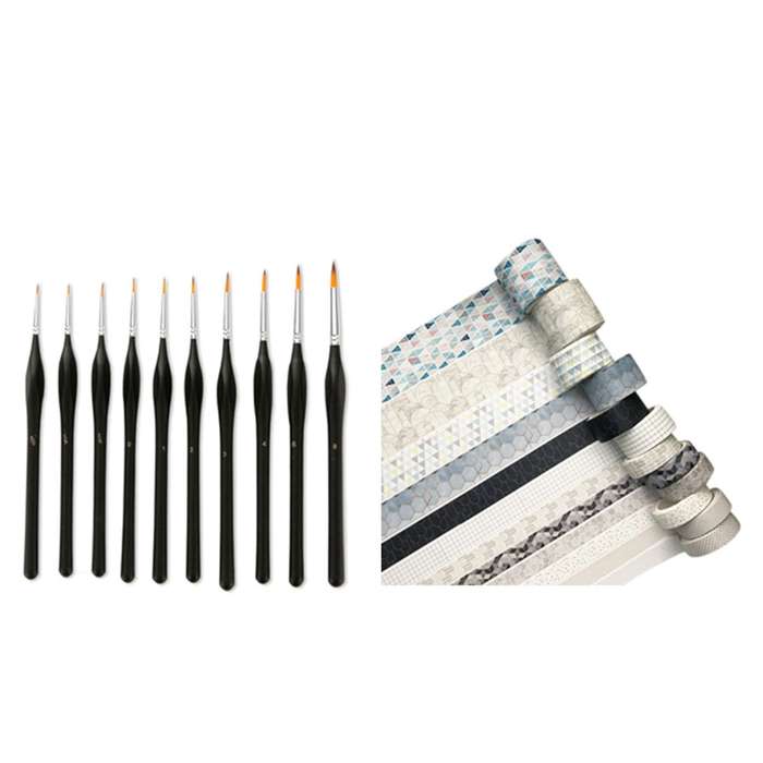 10pcs Fine Detail Paint Brush Set Miniature Painting Brushes Kit