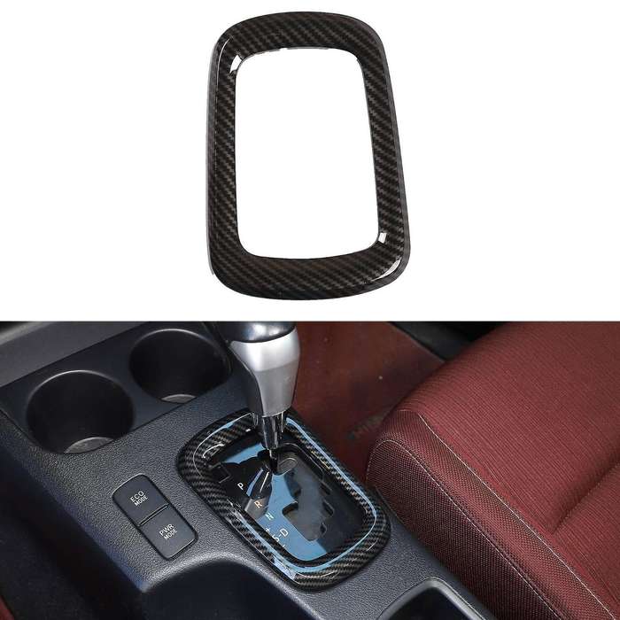 For Toyota Hilux 15-21 Center Gear Box Frame Cover Trim Carbon Fiber