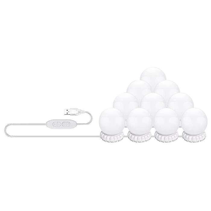 Led Vanity Mirror Lights with 10 Dimmable Bulbs 3 Color Modes, Makeup