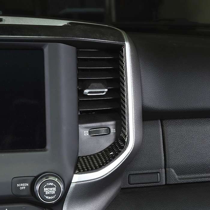 Car Central Air Outlet Vent Cover for Ram 1500 2018-2022 Carbon Fiber