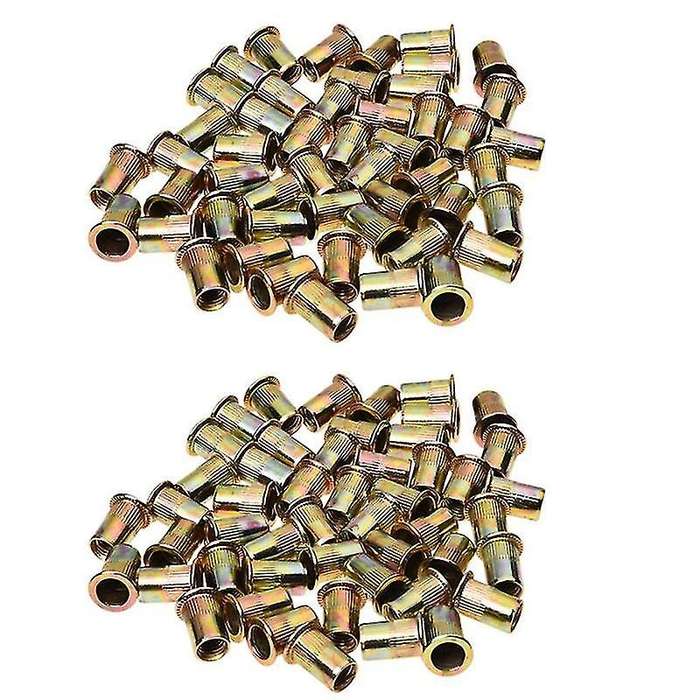 50 Pcs Cabeza Plana Rivet Nut De Instrumentos Muebles Decoracion (m8)