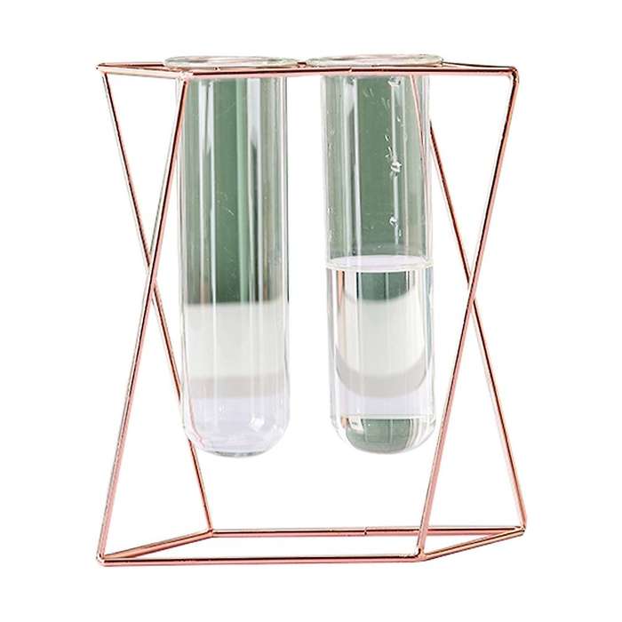 Wall-mounted Glass Vase Wall Decoration Hanging Vases, Rose Gold