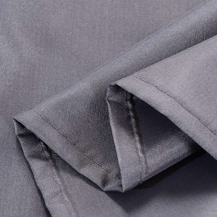 Dark Gray Shower Curtain Solid Color Waterproof 12 Hooks 150 X 180cm