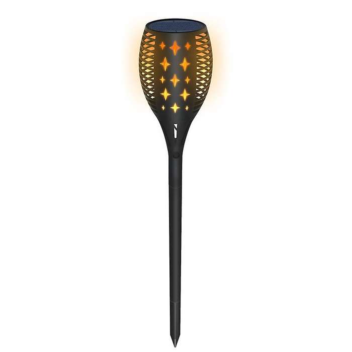 96led Solar Led Flame Torch Outdoor Pack Waterproof Decor Lighting