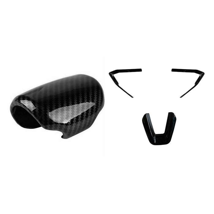 Black Carbon Fiber Style Gear Shift Knob Cover Trim for Honda Crv