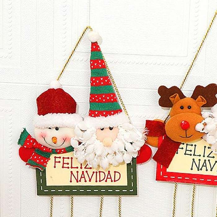 Diy Kids Wood Crafts Christmas Snowman Elk Pendant C