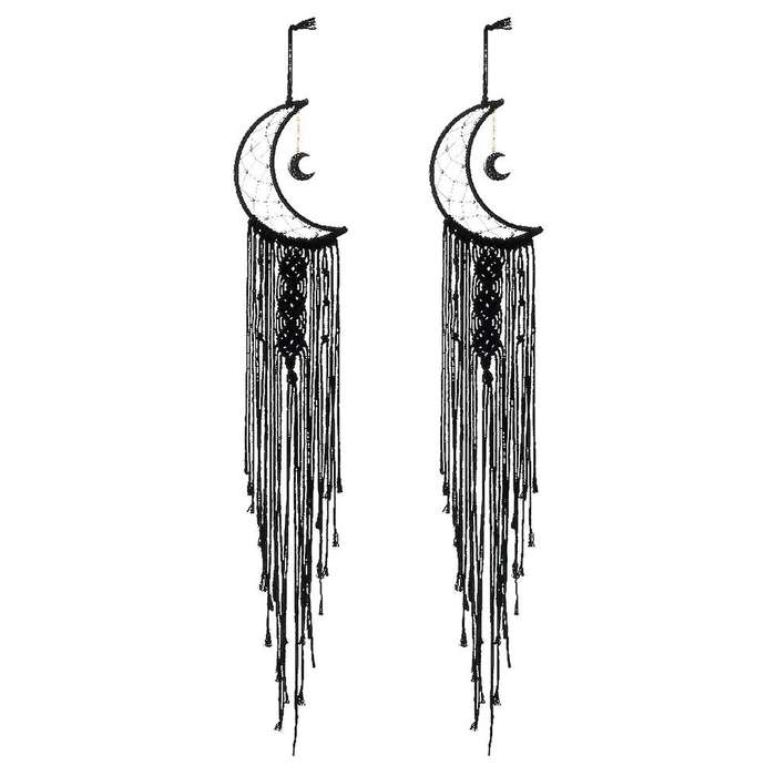 Macrame Woven Wall Hanging Moon Dream Catcher - Home Wall Art Decor