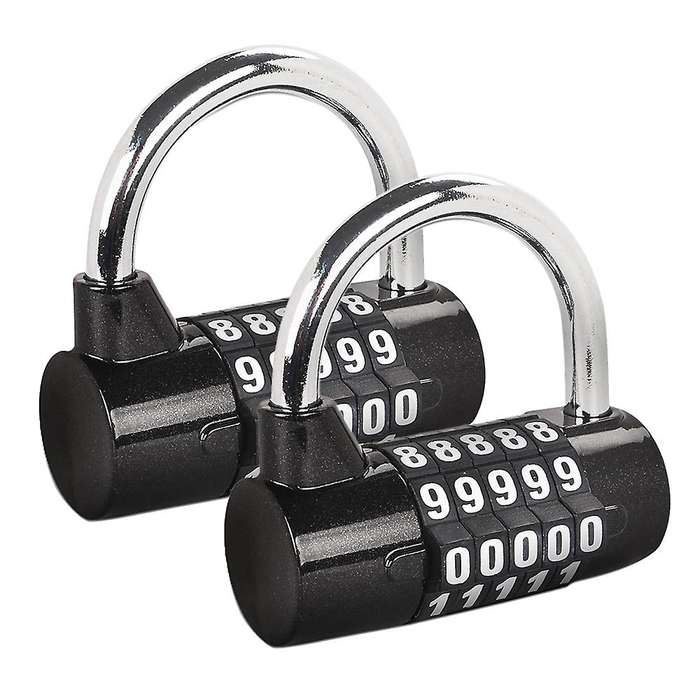 Gym Locker Lock,5-dial Padlock, Combination Lock,set Your Own 2 Pack