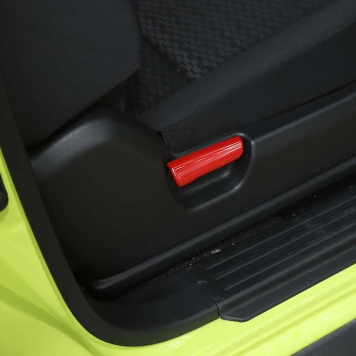 Car Seats Adjustment Handle Switch Cover Stickers Trim, Abs Red