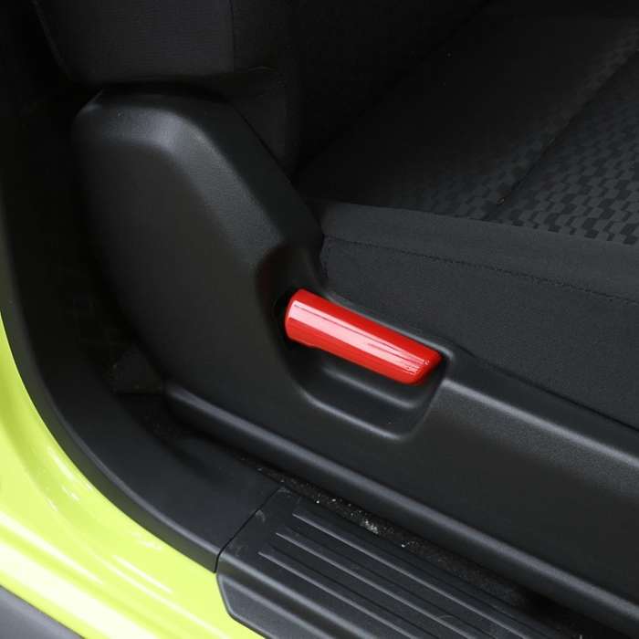 Car Seats Adjustment Handle Switch Cover Stickers Trim, Abs Red