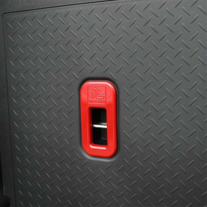 Car Safety Seat Fixing Buckle Trim Cover Stickers Accessories Red