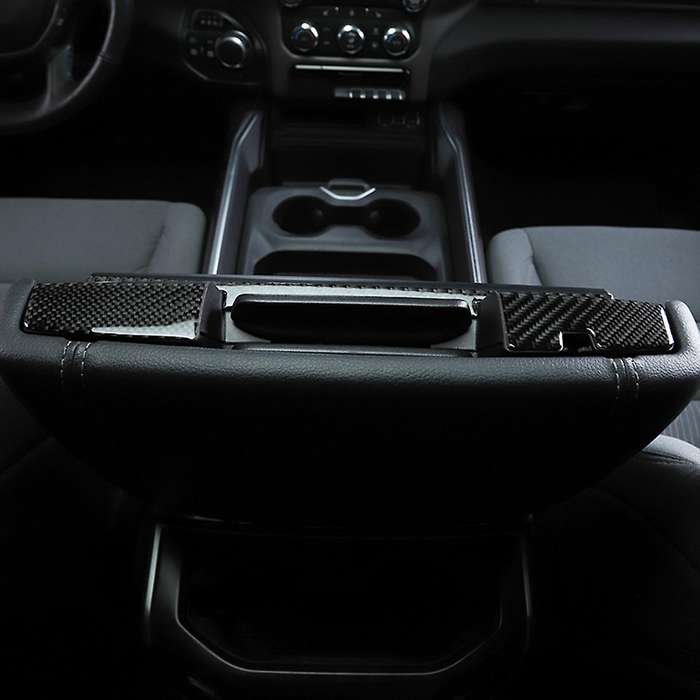 Car Armrest Box Switch Decoration Cover Trim Stickers, Carbon Fiber