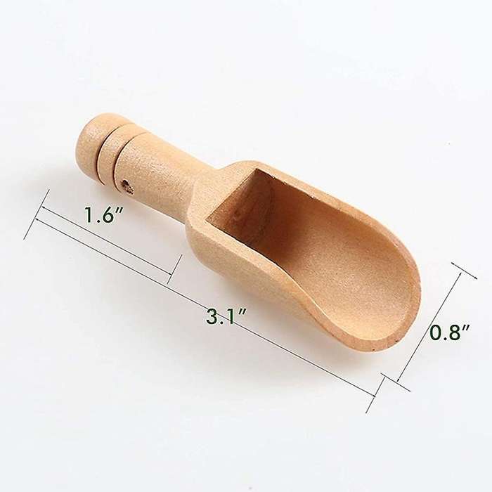 Wooden Scoops Bath Salts Coffee Bean Tea Sugar Spices Spoon Set Of 35