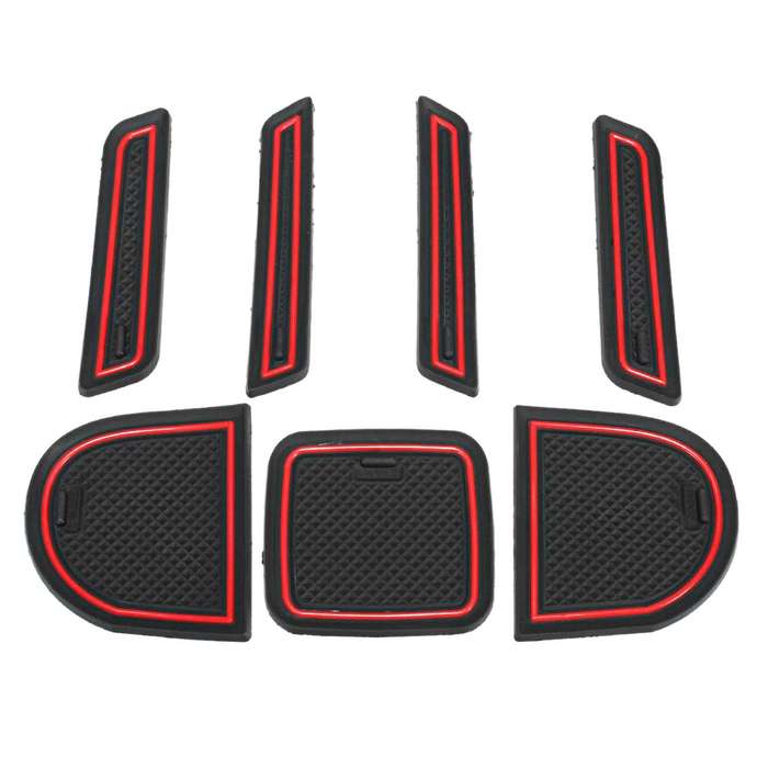 For Suzuki Swift 2018 12pcs Non-slip Rubber Door Groove Mat - Red