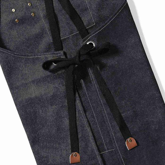 Cotton Cross Apron with Adjustable Straps& Pockets,m to Xxl(black)