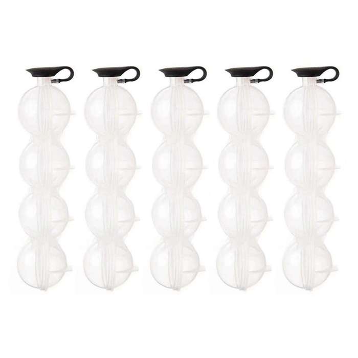 5x 4 Cavity Ice Square Maker Whiskey Cocktail Diy Round Ice Ball Grid