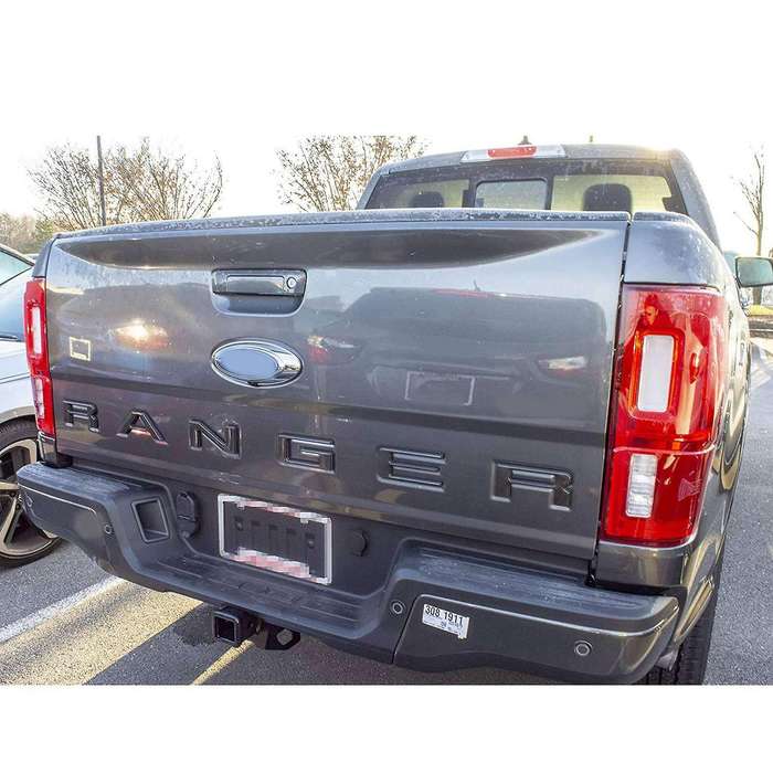 Tailgate Insert Letters for Ford Ranger 2019 2020, Emblems (black)