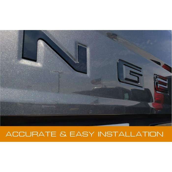 Tailgate Insert Letters for Ford Ranger 2019 2020, Emblems (black)