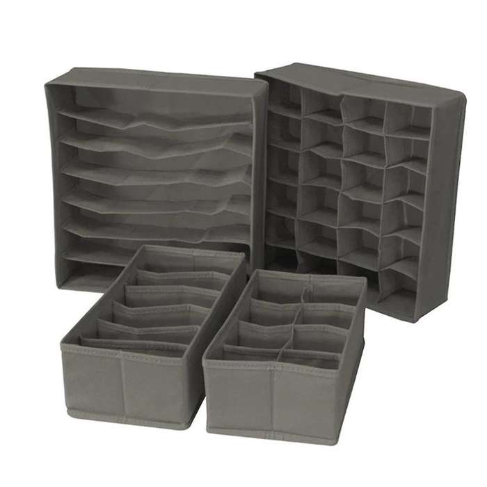 4 Pcs Storage Box Coverless 4-piece Drawer Type for Socks & Underwear