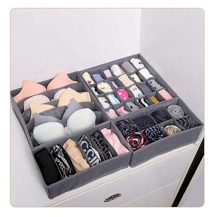 4 Pcs Storage Box Coverless 4-piece Drawer Type for Socks & Underwear