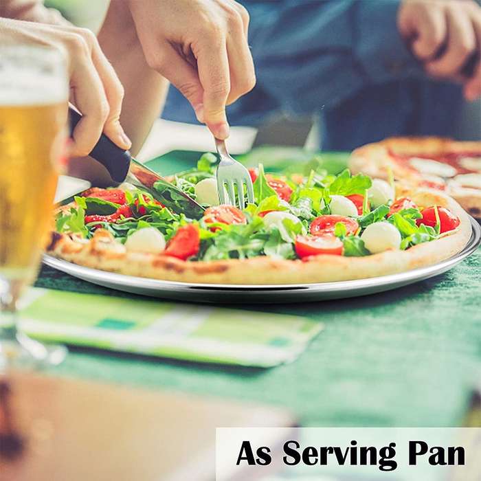 10 Inch Pizza Pan Set Of 2, Stainless Steel Pizza Round Baking Trays